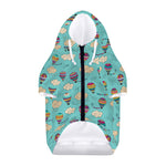 Cartoon Air Balloon Pattern Print Dog Zip Up Hoodie