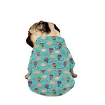 Cartoon Air Balloon Pattern Print Dog Zip Up Jacket