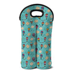 Cartoon Air Balloon Pattern Print Double Neoprene Wine Tote