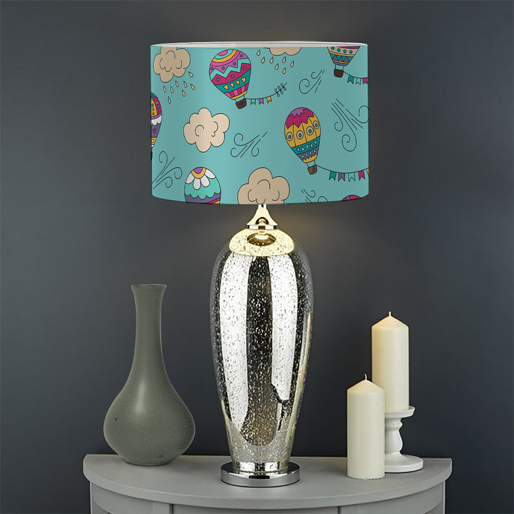 Cartoon Air Balloon Pattern Print Drum Lamp Shade