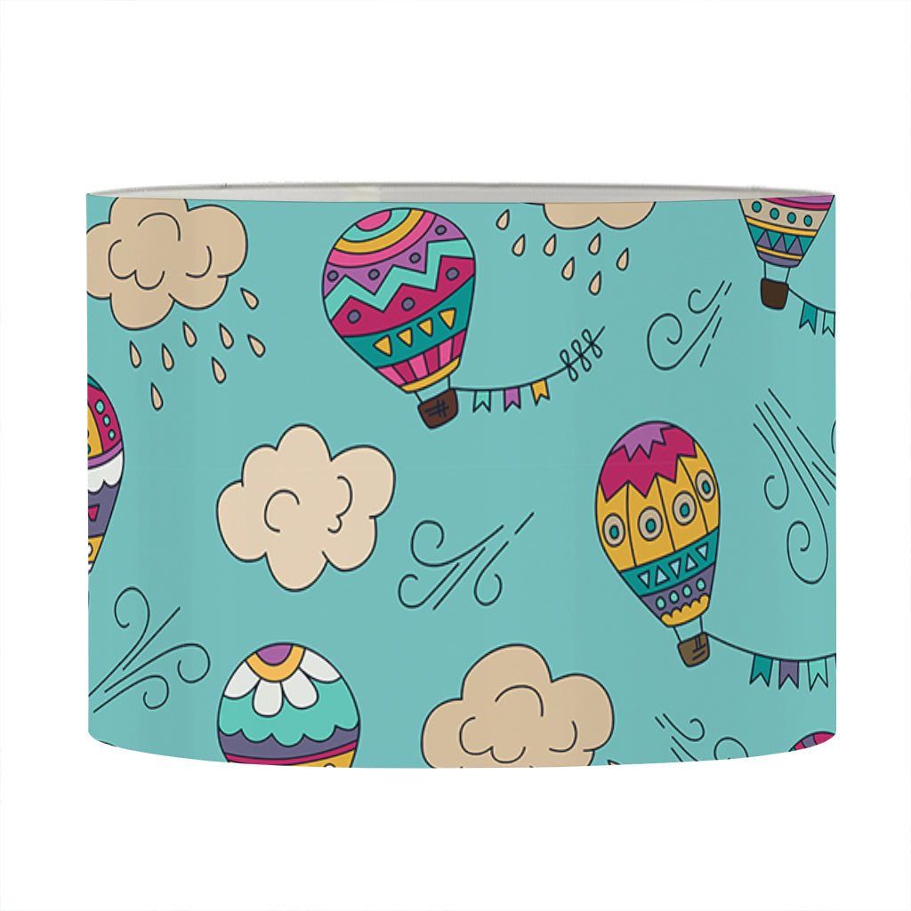 Cartoon Air Balloon Pattern Print Drum Lamp Shade