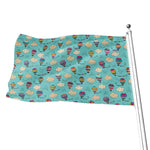 Cartoon Air Balloon Pattern Print Flag