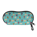 Cartoon Air Balloon Pattern Print Glasses Case