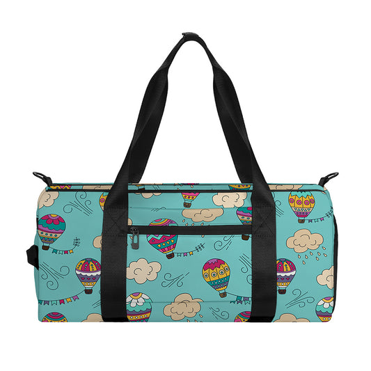 Cartoon Air Balloon Pattern Print Gym Bag
