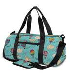 Cartoon Air Balloon Pattern Print Gym Bag