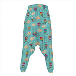 Cartoon Air Balloon Pattern Print Hammer Pants