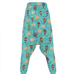 Cartoon Air Balloon Pattern Print Hammer Pants