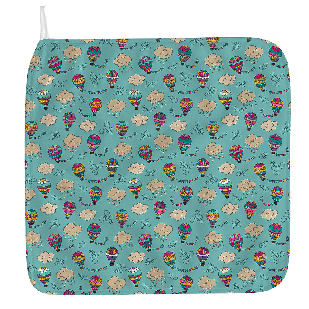 Cartoon Air Balloon Pattern Print Hand Towel