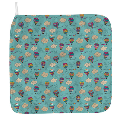 Cartoon Air Balloon Pattern Print Hand Towel