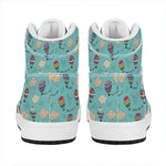 Cartoon Air Balloon Pattern Print High Top Leather Sneakers