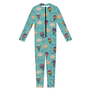 Cartoon Air Balloon Pattern Print Jumpsuit