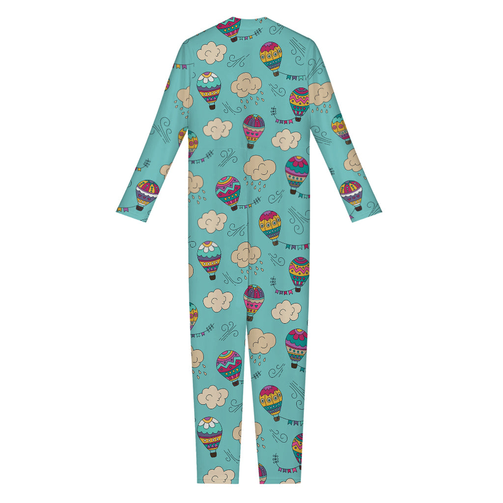 Cartoon Air Balloon Pattern Print Jumpsuit