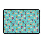 Cartoon Air Balloon Pattern Print Kitchen Mat