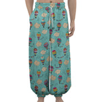 Cartoon Air Balloon Pattern Print Lantern Pants