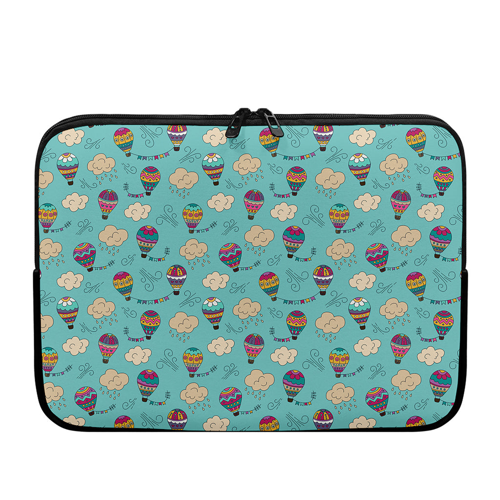 Cartoon Air Balloon Pattern Print Laptop Sleeve
