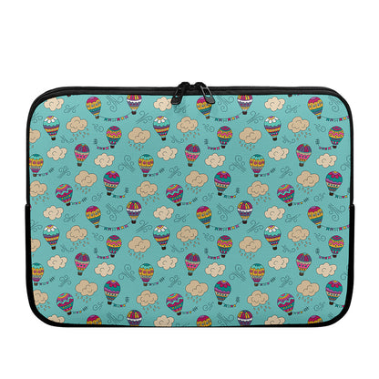 Cartoon Air Balloon Pattern Print Laptop Sleeve