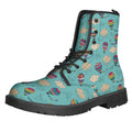 Cartoon Air Balloon Pattern Print Lace-Up Boots