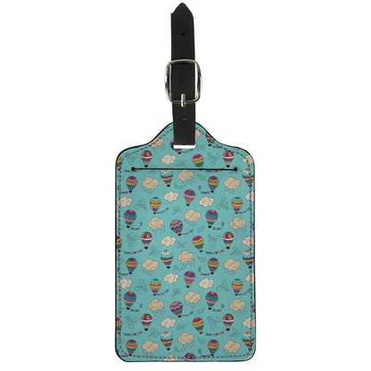 Cartoon Air Balloon Pattern Print Luggage Tag