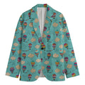 Cartoon Air Balloon Pattern Print Men's Blazer
