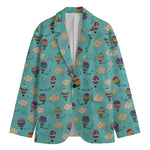 Cartoon Air Balloon Pattern Print Men's Blazer