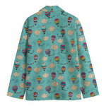 Cartoon Air Balloon Pattern Print Men's Cotton Blazer