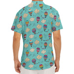 Cartoon Air Balloon Pattern Print Men's Deep V-Neck Shirt