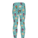 Cartoon Air Balloon Pattern Print Men's leggings