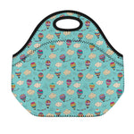 Cartoon Air Balloon Pattern Print Neoprene Lunch Bag