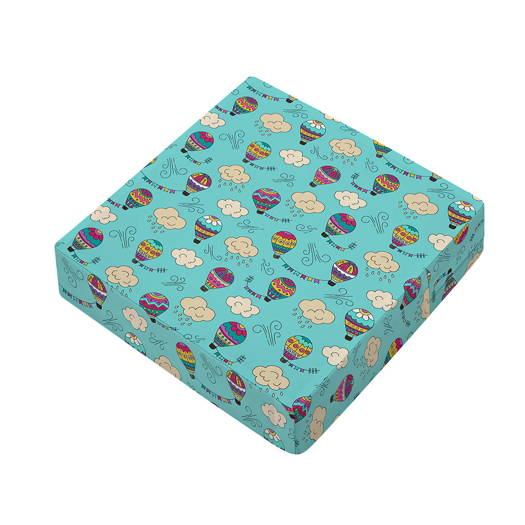 Cartoon Air Balloon Pattern Print Outdoor Seat Cushion Cover