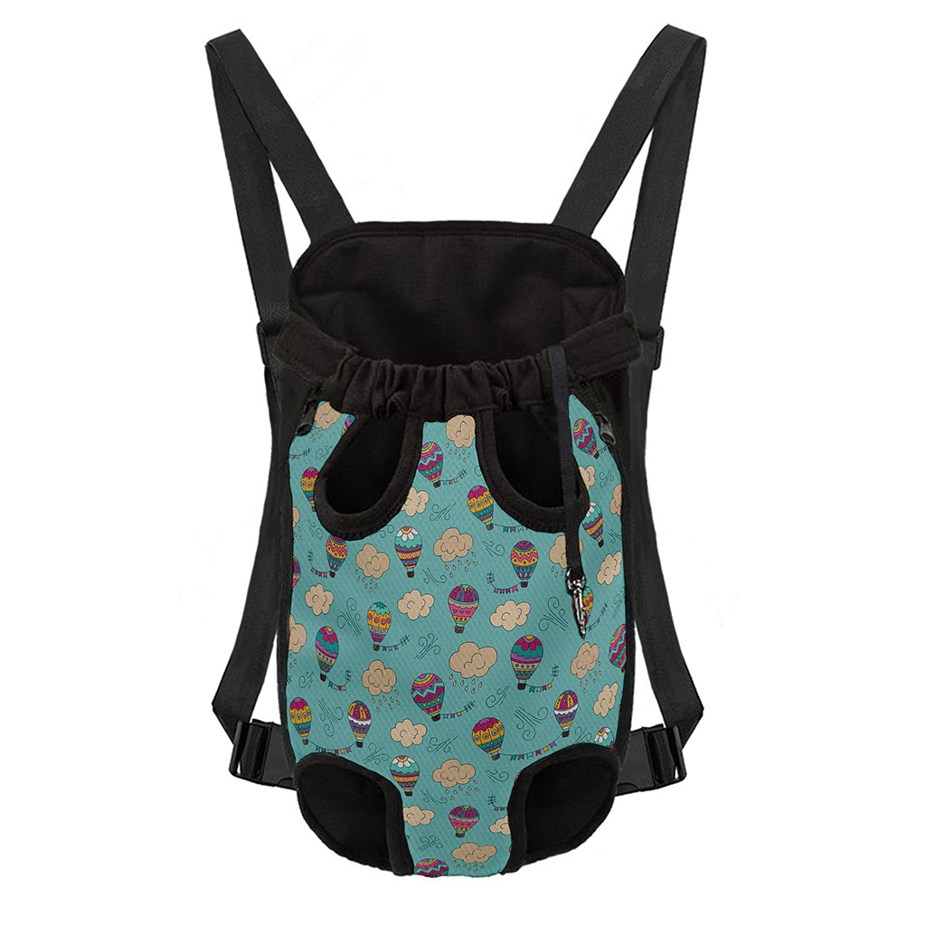 Cartoon Air Balloon Pattern Print Pet Carrier Backpack