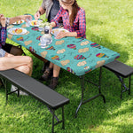 Cartoon Air Balloon Pattern Print Picnic Table Cover