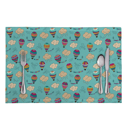 Cartoon Air Balloon Pattern Print Placemat