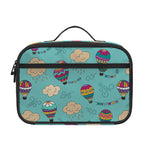 Cartoon Air Balloon Pattern Print Portable Lunch Bag
