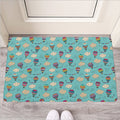Cartoon Air Balloon Pattern Print Rubber Doormat