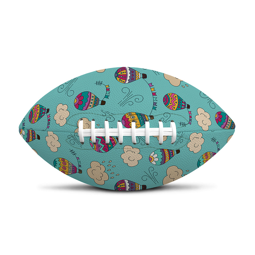 Cartoon Air Balloon Pattern Print Rugby Ball