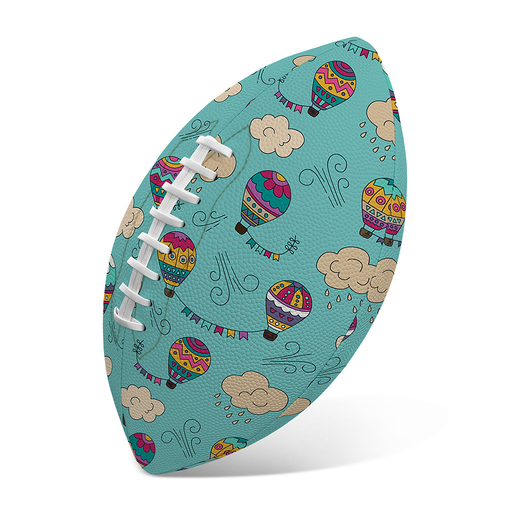 Cartoon Air Balloon Pattern Print Rugby Ball