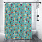 Cartoon Air Balloon Pattern Print Shower Curtain