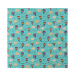 Cartoon Air Balloon Pattern Print Silk Bandana