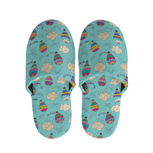 Cartoon Air Balloon Pattern Print Slippers