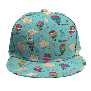 Cartoon Air Balloon Pattern Print Snapback Cap