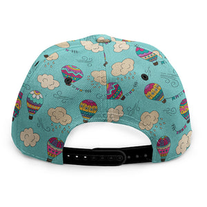 Cartoon Air Balloon Pattern Print Snapback Cap