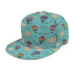 Cartoon Air Balloon Pattern Print Snapback Cap