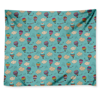 Cartoon Air Balloon Pattern Print Tapestry