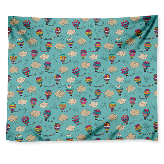 Cartoon Air Balloon Pattern Print Tapestry