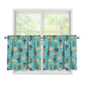 Cartoon Air Balloon Pattern Print Tier Curtains