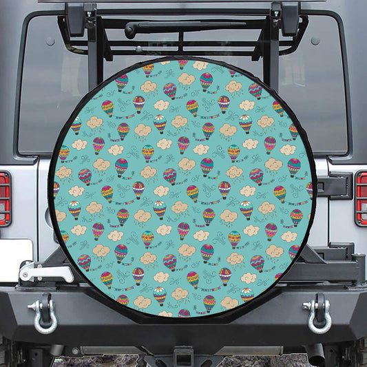 Cartoon Air Balloon Pattern Print Tire Cover