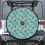 Cartoon Air Balloon Pattern Print Tire Cover With Camera Hole
