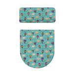 Cartoon Air Balloon Pattern Print Toilet Lid And Tank Cover Set