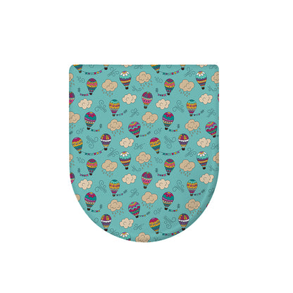 Cartoon Air Balloon Pattern Print Toilet Lid Cover