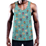 Cartoon Air Balloon Pattern Print Training Tank Top